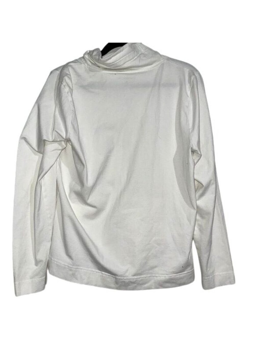 Womens White Zip-Up Jacket Croft & Barrow XL Cotton Blend Lightweight Hoodie - Picture 6 of 8